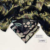 Baroque 3-Piece Unstitched Printed Lawn Suit with Chiffon Dupatta