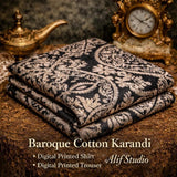 Baroque 2 PC Summer Allover Cotton Karandi Suit