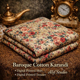 Baroque 2 PC Summer Allover Cotton Karandi Suit