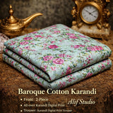 Baroque 2 PC Summer Allover Cotton Karandi Suit