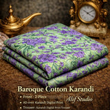 Baroque 2 PC Summer Allover Cotton Karandi Suit