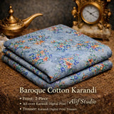 Baroque 2 PC Summer Allover Cotton Karandi Suit