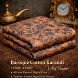 Baroque 2 PC Summer Allover Cotton Karandi Suit