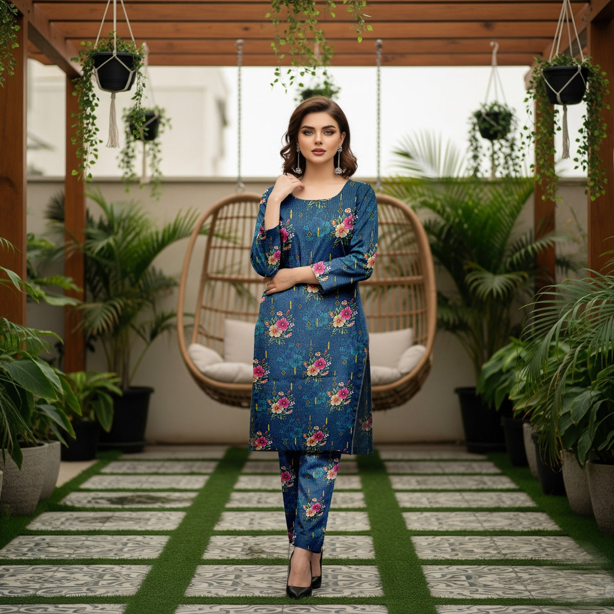 Baroque 2 Piece Allover Cotton Karandi – Printed Shirt & Trouser