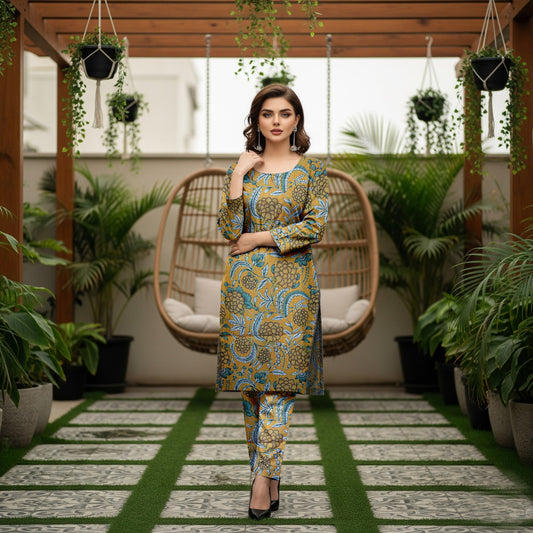Baroque 2 Piece Allover Cotton Karandi – Printed Shirt & Trouser