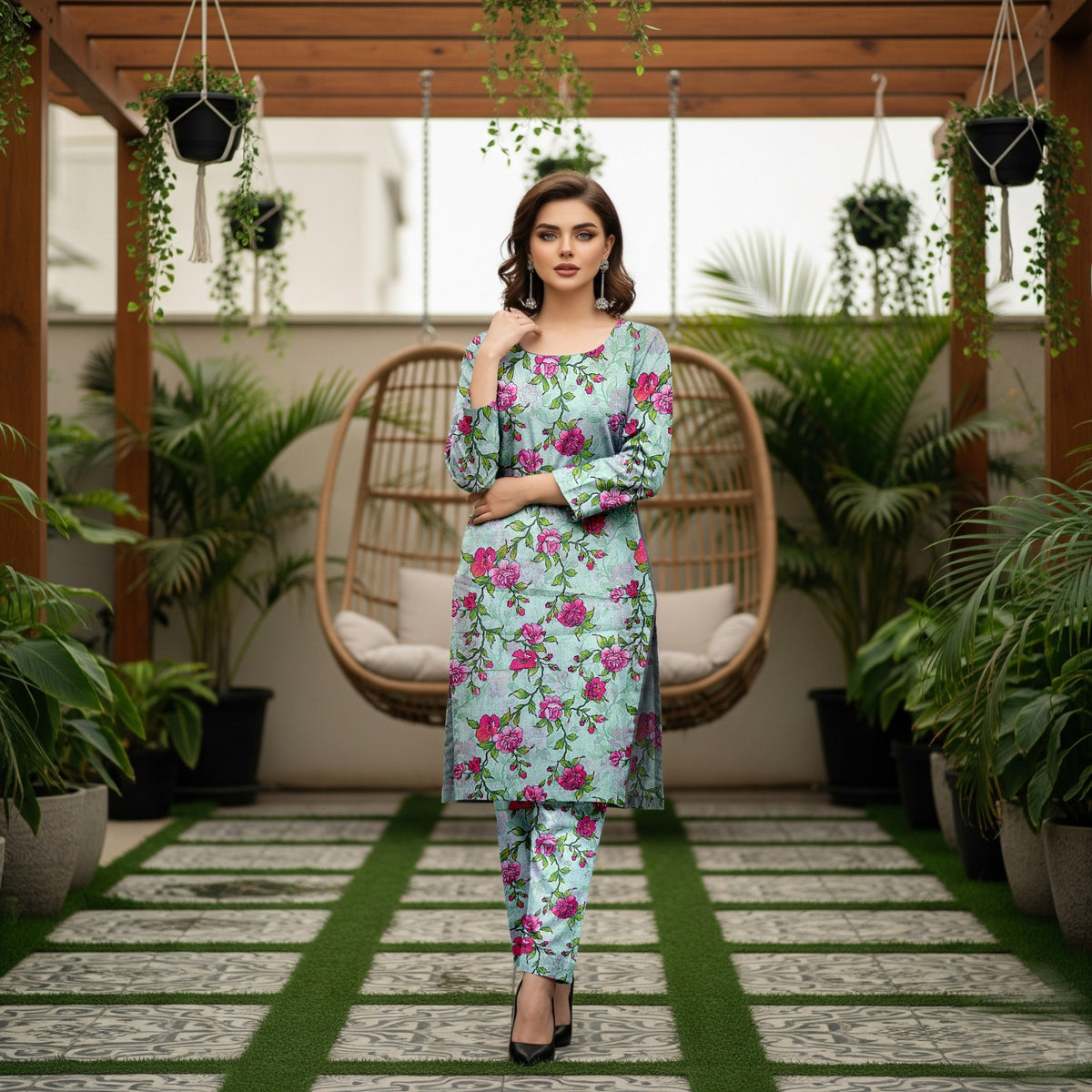 Baroque 2 Piece Allover Cotton Karandi – Printed Shirt & Trouser