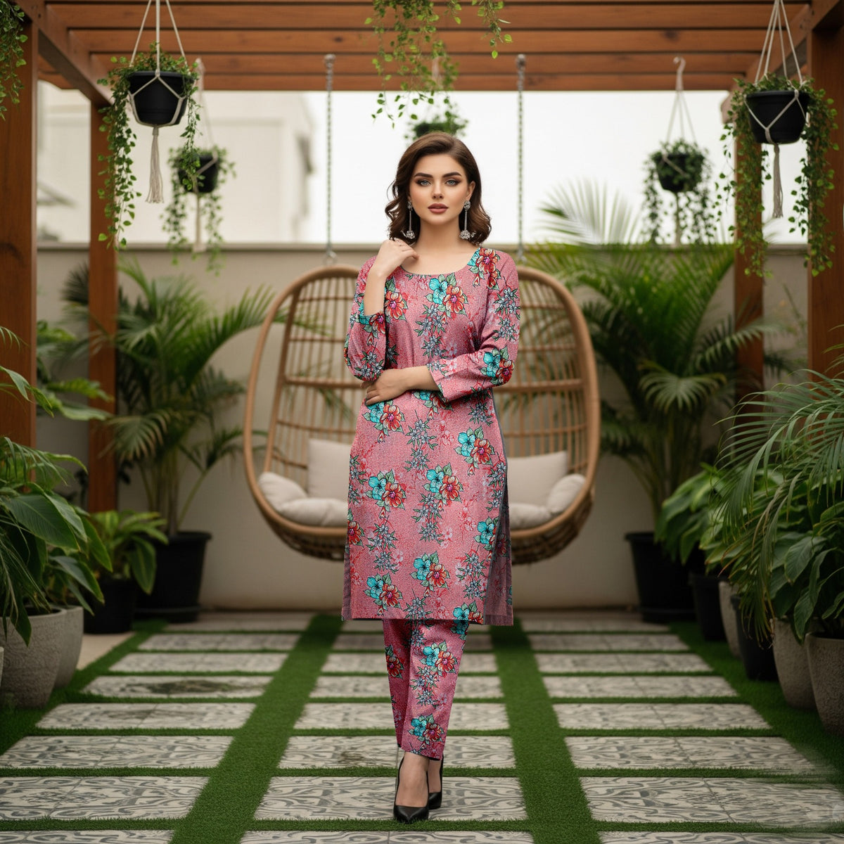 Baroque 2 Piece Allover Cotton Karandi – Printed Shirt & Trouser