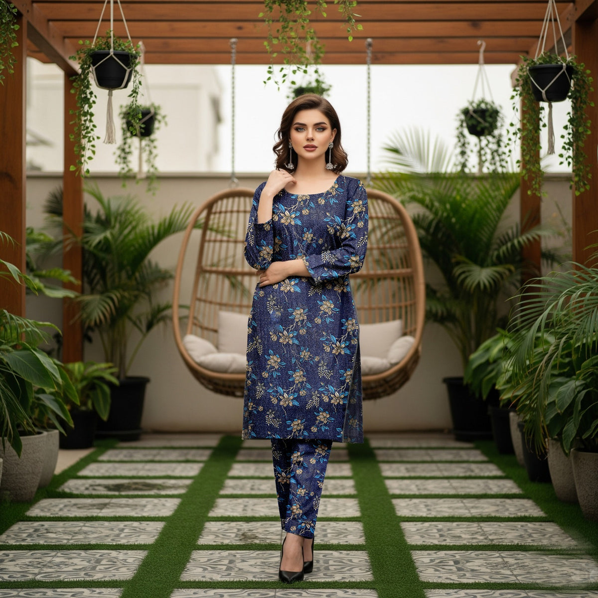 Baroque 2 Piece Allover Cotton Karandi – Printed Shirt & Trouser