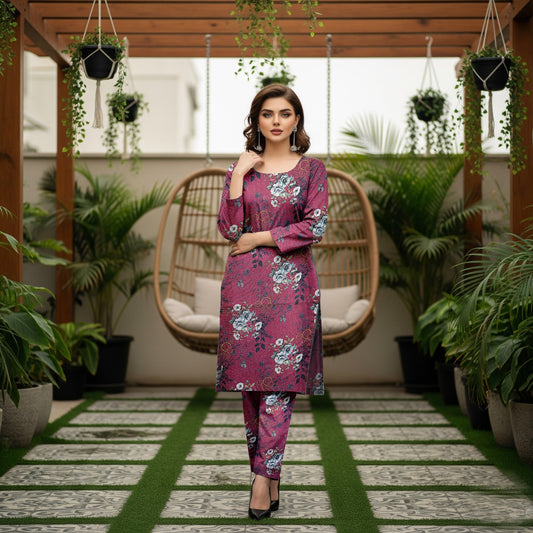 Baroque 2 Piece Allover Cotton Karandi – Printed Shirt & Trouser