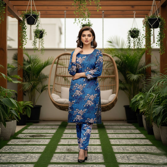 Baroque 2 Piece Allover Cotton Karandi – Printed Shirt & Trouser