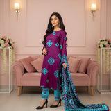 Baroque Allover Cotton 3-Piece Suite – Elegant Floral Print