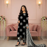 Baroque Allover Cotton 3-Piece Suite – Elegant Floral Print